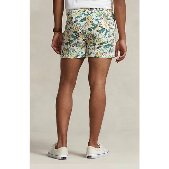Polo Ralph Lauren‎ Coral Reef Motif 4-Inch Unlined Swim Trunk Pockets Size 42 - Picture 3 of 9